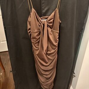 Princess Polly Brown Body Con Dress Size 6- worn once